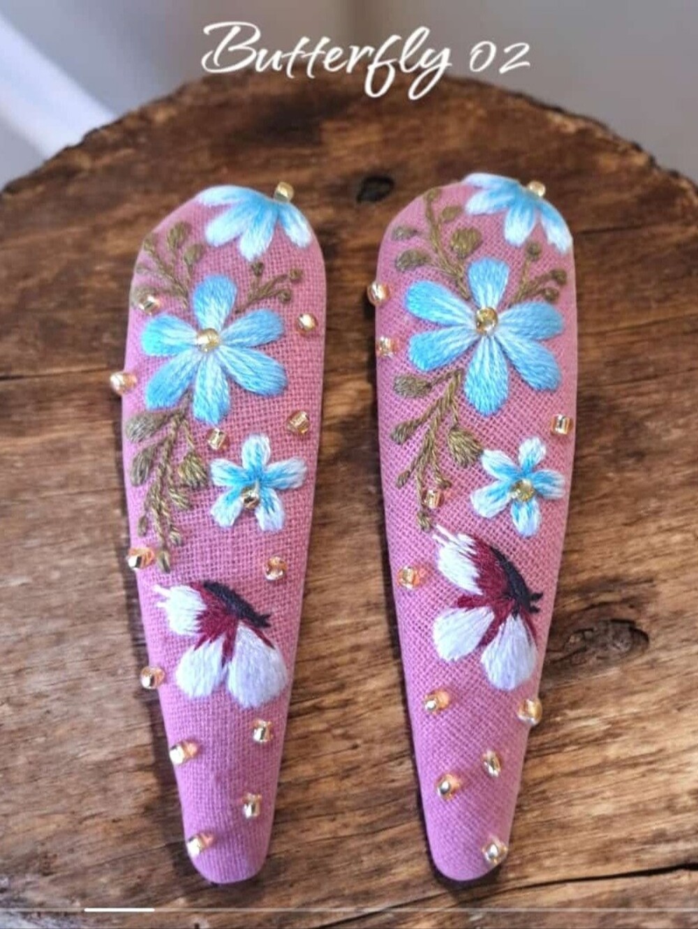 Embroidered Hair Clips - Picture 5 of 15